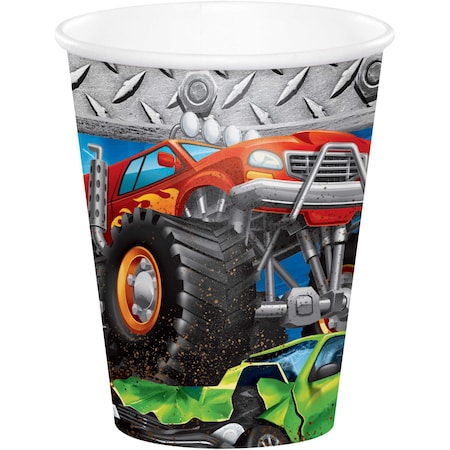 Creative Converting Monster Truck Cups, 9oz, 96PK 340125